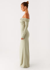 Marla Long Sleeve Maxi Dress - Sage