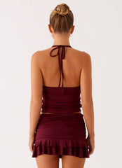 Bernie Halter Top - Raspberry Wine