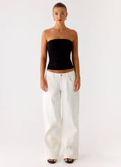 Adrienna Strapless Top - Black