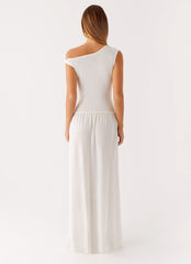 Ardella One Shoulder Maxi Dress - Ivory