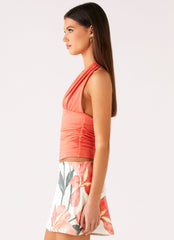 Avena Halter Top - Coral