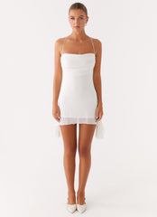 Axel Beaded Mini Dress - White