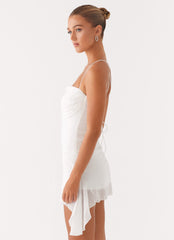 Axel Beaded Mini Dress - White