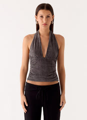 Aylssa Halter Top - Ash