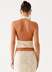 Bling It On Cowl Top - Ivory