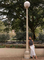 Buffy Maxi Skirt - White Polkadot
