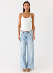 Chauncey Halter Top - White
