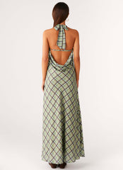 Coralie Maxi Dress - Cedar Check