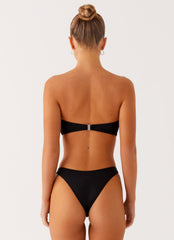 Cuba Strapless Bikini Top - Black