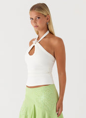 Daydreamin Halter Top - White