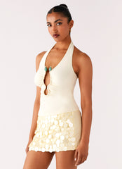 Diego Halter Top - Yellow