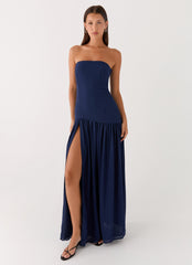 Eden Strapless Maxi Dress - Navy
