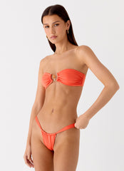 Emelina Strapless Bikini Top - Orange