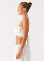 Evi Halterneck Top - Ivory