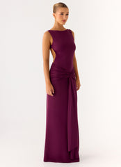 Fault Line Maxi Dress - Plum