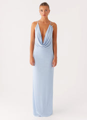 Game Player Maxi Dress - Blue