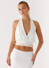 Ignite It Button Top - White