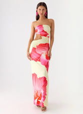 In The Rhythm Maxi Dress - Yellow Floral Spritz