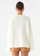 Jack Oversized Knit Sweater - Cream