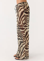 Jadia Flared Pants - Zebra