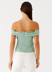 Jairo Linen Top - Sage