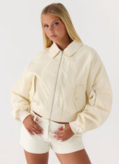 Jameson Bomber Jacket - Ivory