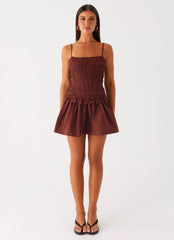 Jaxi Mini Dress - Chocolate