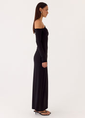 Jordana Twist Maxi Dress - Black