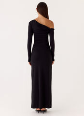 Jordana Twist Maxi Dress - Black
