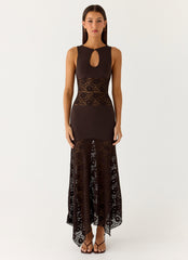 Koka Lace Maxi Dress - Cool Chocolate