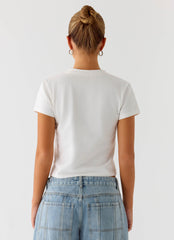 Lamont Baby Tee - White