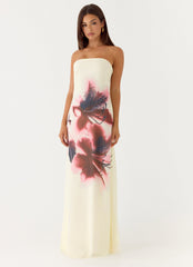 Lariettea Strapless Maxi Dress - Velvet Bloom