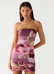 Let Love Go Mini Dress - Ombre Floral Affair