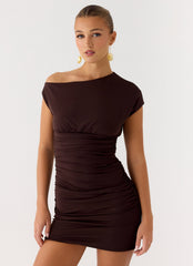 Liana Mini Dress - Chocolate