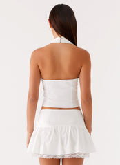Mavis Mini Skirt - White