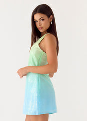 Mora Sequin Mini Dress - Sea Ombre
