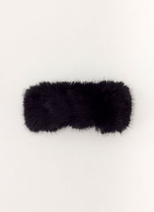 North Pole Faux Fur Headband - Black