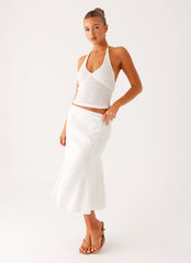 Olive Midi Skirt - Ivory