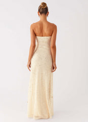 Orelli Shell Sequin Knit Maxi Dress - Ivory
