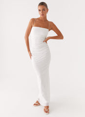 Paxton Beaded Maxi Dress - White