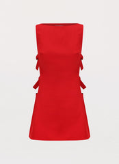 Cherish You Buckle Mini Dress - Red