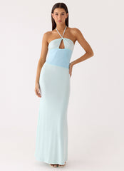 Romilly Mesh Maxi Dress - Teal
