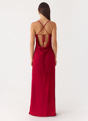 Saria Maxi Dress - Deep Red