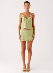 Savoir Beaded Mini Skirt - Mint