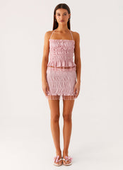 Shari Beaded Mini Skirt - Pink