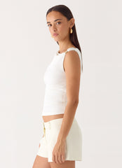 Short Notice Top - White