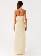 Signal Halter Maxi Dress - Sunny Yellow