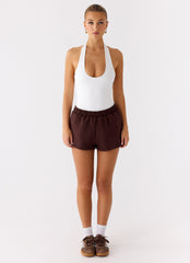 Signature Low Rise Sweatshorts - Chocolate