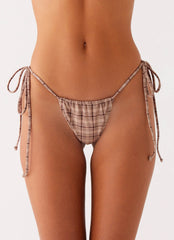 Soffa Bikini Bottom - Brown Check