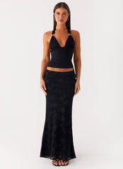 Starlit Maxi Skirt - Black